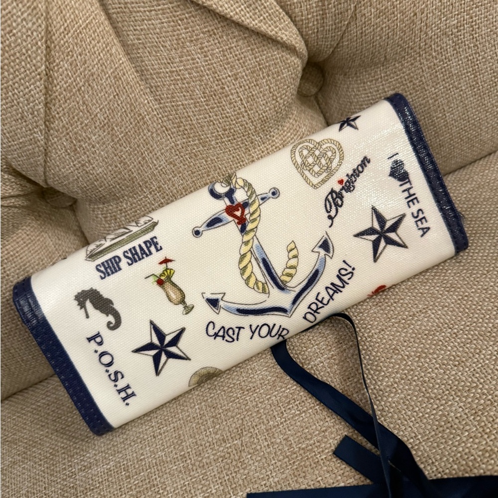 Nautical Themed White and Blue Jewelry Travel Oraganizer cruise